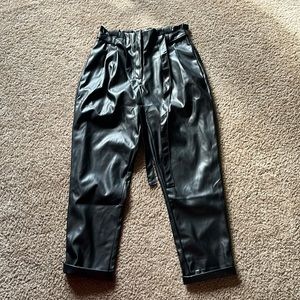 Francesca’s Faux Leather Paper Bag Pant
